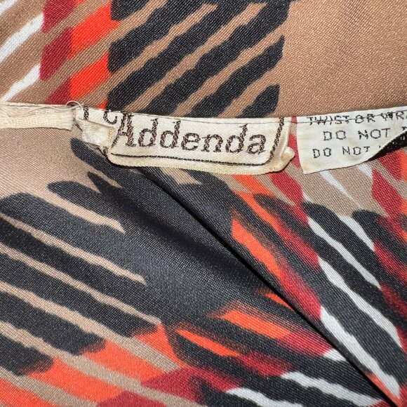 Vintage 1970s Addenda Wide Collar Plaid Check Print Button Up Dress Shirt - Picture 9 of 9